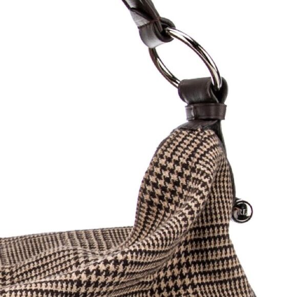 Ralph Lauren Collection *Fall '21 Lambswool Calfskin Trim Glenn-plaid Bridle Bag - Picture 14 of 16